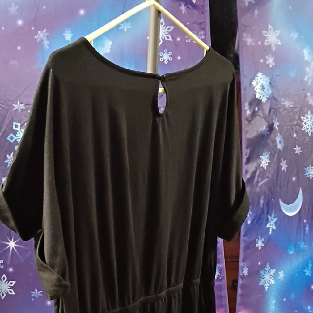 Just Be Black Sheath Dress Short Sleeve Crew Neck - Picture 7 of 9